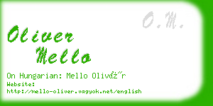 oliver mello business card